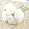 Decorative Flowers DIA 10cm Artificial Flower Five-headed Peony Bouquet Wedding Decoration Bride Holding Home Living Room