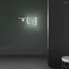 Vägglampor nordisk minimalistisk modern ring halo taktil magnetisk lampa kreativ personlighet vardagsrum mat sovrum sängplats
