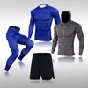 Men's Tracksuits Men Sportswear Compression Sport Suits Quick Dry Running Sets Clothes Joggers Training Gym Fitness Jacket Set