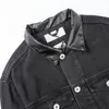 Denim jas jas man jassen designer borduurwerk uit het versleten jeans jassen streetwear tops s-xl