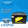 LiitoKala 12,8V 150Ah Lifepo4-Akkupack 12V150Ah Lithium-Eisenphosphat-Tiefzirkulationsbatterie für Schiffsmotor-Wechselrichter mit 14,6V-Aufladung AAA