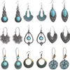 Bengelen oorbellen 9 paren vallen voor vrouwen boho sieradenbohemisch turquoise traditionele Chinese stijl tibetaan