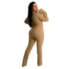 2024 Designer Survêtements Femmes Deux Pièces Ensembles Automne Hiver Vêtements À Manches Longues Tenues Bandage Cardigan Hauts Et Pantalons Casual Solide Sweatsuits En Gros Vêtements 8621