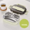 Ensembles de vaisselle Boîte à bento en acier inoxydable Vaisselle à déjeuner Récipient étanche isolé Réchauffeur japonais