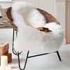 Blankets Sheepskin Fur Wool Carpet Super Soft Washable Rug Solid Color Floor Chair Sofa Cushion Faux Pad Bay Window Table Blanket