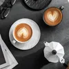Muggar 200 ml produkt enkel keramisk kaffekopp mugg med bricka eftermiddag te set hem frukost mjölk svart och vitt vatten
