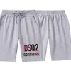 Dsq2 jeunes Shorts droite tricoté coton populaire lettre impression pantalons de survêtement été Capris hommes polyvalent mode plage pantalon