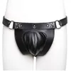 Sex Toy Chastity Men's Leather Underwear Belt trosor Underbyxor BDSM Penis Cage Bgo-0079 Gear Male Men vuxna dagligen användningsanpassning