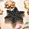 Moules de cuisson 10 pièces de moule à biscuits de flocon de neige de Noël en acier inoxydable 3D polissage flexible durable pas facile à rouiller fournitures CW368