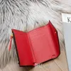 Top quality women man original box real leather multicolor short wallet classic zipper pocket228S