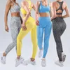 Ensembles actifs léopard Yoga costume pour Fitness femmes vêtements de Sport 2023 vêtements d'entraînement vêtements de Sport tenue de Sport femme deux pièces ensemble