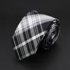 Bow Ties 30 Styles Men's Jacquard Striped Solid Color Necktie 6cm Slim Narrow Suit Shirt Accessory Daily Wear Cravat Wedding Party Gift