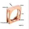 Hip-Hop Style Rectangle Ring for Men Male Gift Fashion Hollow Out Round Shape Rose Gold Color Black Color Mens Ring for Party