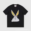 T-shirt femme designer 2023 début printemps nouveau motif lapin année manches courtes décontracté coupe ample mignon sensation confortable 7KT9