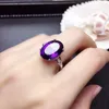 anello di ametista viola 925