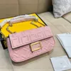 Moda Baget Çanta Omuz Lüks Tasarımcı Çanta Altın Zincir Çapraz Vücut Kadın Çanta F Çanta 8 Renk Kapak Çevirin Crossbody Çanta Çanta kılıf