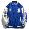 Herrenjacken Männer Frau Frühling Varsity Jacke Hip Hop Lose Muster Stickerei Spleißen Bomber Street Adrette Dünne Baseballuniform HerbstHerren