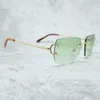 Square Sunglasses Women Carter Metal Sun Glasses Rimless Wire C Hip Hop Stylish Sunglass Shades Eyewear For Men253N