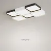シャンデリア調光室天井ランプスクエア長方形の円形コンビネーションアートインテリアベッドルームキッチンオフィス照明