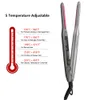 Curling Irons Mini Hair Curler Pencil Straightener 2 in 1 Ceramic Thinnest N Flat Iron with LED Display for Short Beard 230104