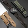 24mm 26mm Watch Band For Panerai PAM LUMINOR Calfskin Retro Frosted Leather Accessories Waterproof Strap Stainless Steel Pin Buckl2478
