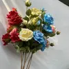 Rose White Silk Artificial Flowers Bouquet 6 Buds Fake Flowers For Wedding Home Decoratie