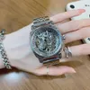 ساعة Wristwatches Hollow Automatic Mechanical Watch for Men Square Dial ذكر هيكل عظمي فاخر Goldpunk Clock Man Hombre Relogio Maschulino