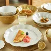 Plates Ceramic And Bowls Set Dinner Dishes Salad Soup Bowl Tableware For Restaurant