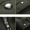 Outdoor Jackets Hoodies Cargo Jacket Men Casual Multi-Pockets Solid Color Zippers Jackets Male Outdoor Commute Wear-resistant Cotton Clothes Mens Coats 0104