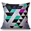 Pillow Nordic Luxury Style Mosaic Triangle Plaids Geometric Case Cover Car Seat Office Chair Decor Throw