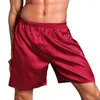 Męska odzież snu Summer Casual Shorts Men Home Home Satin Silk Pajama Homme Sleep Bottoms Man Soft Pajama Nocne odzież pielęgnacja odzieży domowej odzież domowa