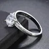 Wedding Rings & Engagement Ring Made With Cubic Zirconia White Gold Color Jewelry As Chirstmas Gift DWR486