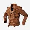 Vestes d'extérieur Sweats à capuche en cuir PU veste tactique hommes Vintage décontracté revers plusieurs poches manteaux mâle en plein air moto Biker militaire Mens Jackets 0104