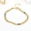 Link Bracelets 5PCS Gold Color Chunky Curb Chain Oval Zircon Bracelet Women Gorgeous Jewelry Party Wedding Gift