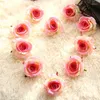 Flores decorativas 2pc Rose Head Diy areia roxa de alta qualidade Decoração de casamento Flor de simulação em casa