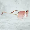 Square Sunglasses Women Carter Metal Sun Glasses Rimless Wire C Hip Hop Stylish Sunglass Shades Eyewear For Men253N