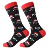 Herrensocken letsbuy 1 Paar Männer färben kämmte Baumwolle Cason Casual mit Druck stricken lustige Cartoon Tier Neuheit Crew Geschenk