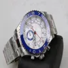 Часы мужские автоматические Cal 4161 с хронографом, синий керамический безель, часы Eta, мужские часы из стали 904L GMF 116680 Valjoux 116680 GM Wris300r