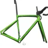 T1000 Green Sliver Disc Brake SL7 Road Frames Carbon Bicycle Frameset BB68 Glossy met stuur DPD UPS