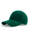 Kawałki piłki eleganckie aksamitne baseball do regulowanego solidnego koloru czapki solidne Hats Men and Woman Fashion Outdoor Hip Hop Hat