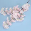 Decorative Flowers 100cm Artificial Cherry Blossom Branch Wedding Decoration Arch Encrypted Flower Home Decor