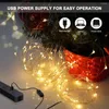 Strings 12m Fairy Light LED Wire String Lights Wedding Outdoor Garland Wedding for Home Christmas Garden Holiday Decoração