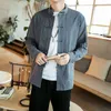 Etnische kleding zomer mannelijke solide 3 kleuren traditionele Chinese jas katoen losse casual mannen shirt hoogwaardige prestatiejas