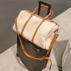 Duffel Bags Fashion Sports stor kapacitet Fitness Bag Pendlare Travel Bagage Boarding Light Leather Hand Woven Axel