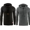 Herrtröjor Vinterman Tjock tröja Pullovers Male Plaid Hooded unik koreansk långärmad hoodie jumper outwear streetwear