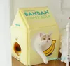 2023 fashion cats Beds Strawberry Milk Banana Milk Cat Bed Cat House