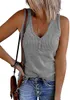 Women Women Sexy V Tanks de pescoço Tops Tops Summer mangas com nervuras com nervuras casuais henley camisas