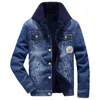 Men's Down Winter Warm Denim Overcoat Fleece Lined Thick Thermal Jeans Parkas Outerwear Fashion Windbreaker Plus Big Size M-4XL