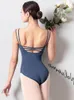 Stage Wear Tights Double Suspenders Ballet One-piece Suit Practice Body Art Test Big Back And High Crotch Sexy Ad