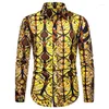 Chemises décontractées pour hommes Mode Imprimer Chemise africaine Hommes Batik Wax Traditionnel Coton Afrique Vêtements Chemise Homme